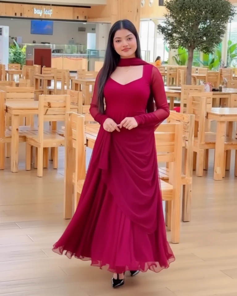 wine-georgette-anarkali-set-with-sweetheart-neck-dori-back